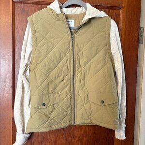 NWT RVCA Women's Joyride Zip Fleece Jacket Quilted Hoodie